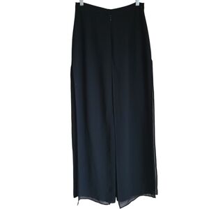 vintage J.R. nites by caliendo black palazzo pants sheer overlay side slit sz 8